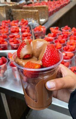 Luscious Belgian chocolate, strawberry cups, Who could resist!!!