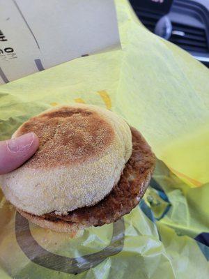 A mini sausage Mcmuffin? Didn't know that's what I ordered.