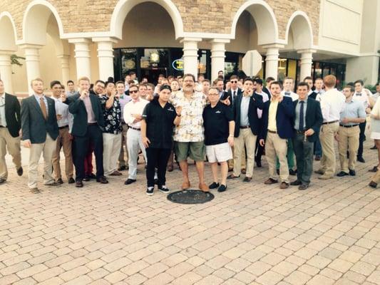 Cigar Joe, General Manager Robert Sconzo and Sigma Pi enjoying a RUSH party at Cigarz At Waterford! (09/11/2015)