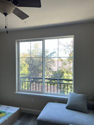 Living room (before): went with roller shade