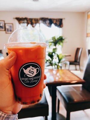 Thai Iced Tea w/ tapioca