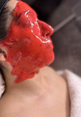 Hydro Jelly Mask during a facial treatment