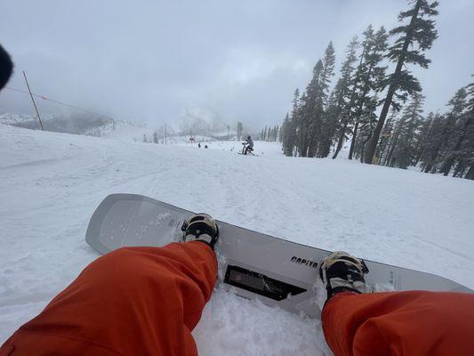 Riding the Mega Death at Sierra in Tahoe