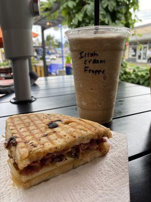 Irish Cream Frappe on the patio