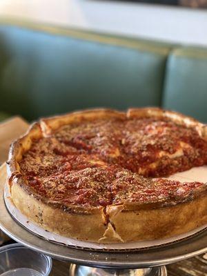 Cheese Chicago's Stuffed Pizza with 3 Ingredients