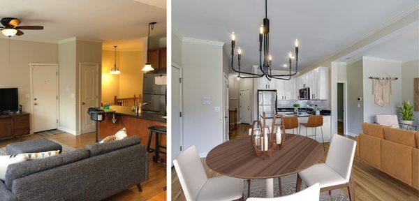 Before & After | Compass Concierge and our internal interior design team (Studio MAK) can help you prepare your home for sale.