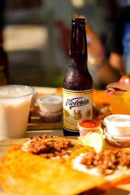 Victoria beer with Birria Tacos (3)