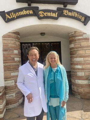 Dr Chao  with me a week ago 09.20.23 in front of his office after my check up and teeth cleaning.