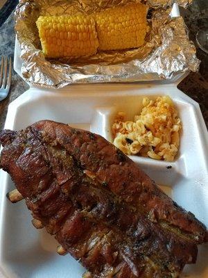 This is only the half rack of ribs. You definitely get a lot of food.