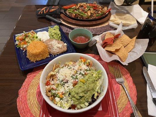 Azteca Fajitas and Fiesta Bowl