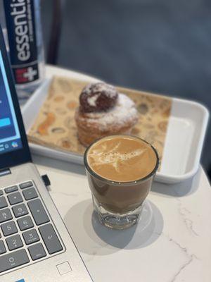 Morning bun & oatmilk cortado