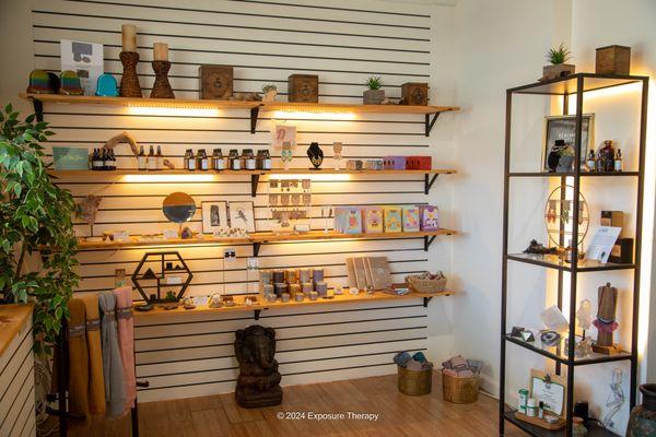 Unique gift items and all natural products in our boutique!