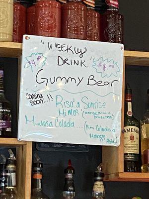 Drink menu