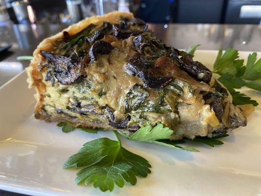 Mushroom Quiche was tasty