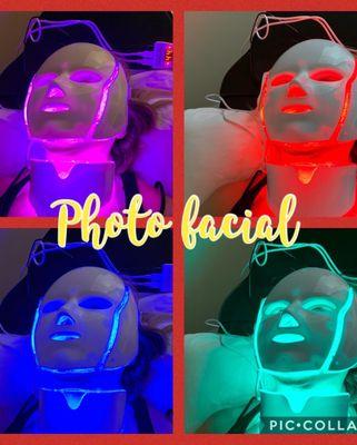 Photo facial with anti aging or clarifying facial