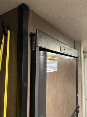 fridge not bolted into cabinet