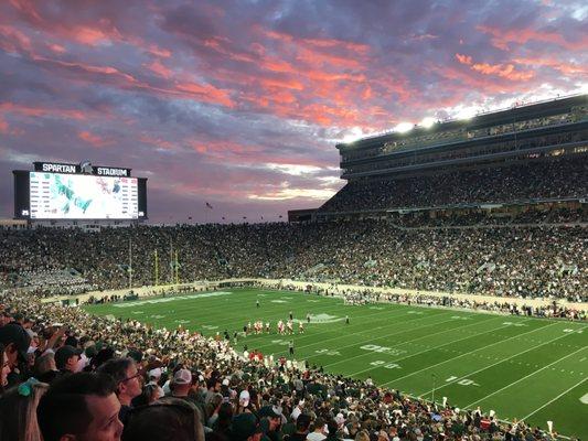 Sunset at Spartan Stadium Photo credit: GLCVB