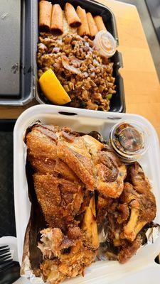 Sisig Combo (Top) $15.99 Crispy Pata (Bottom) $22.99