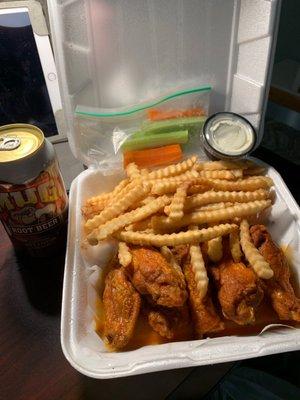 6 Piece Hot Wings Combo