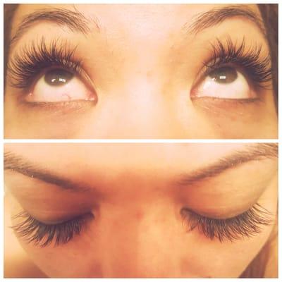 LOVE my lashes! So full with extreme volume. Kim is the best at what she does.