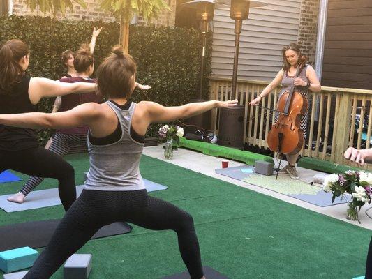 yoga and cello