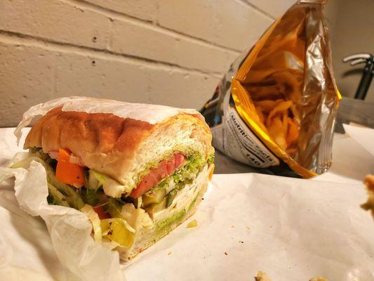 Vegan Cold Cut + Zapp's Voodoo chips