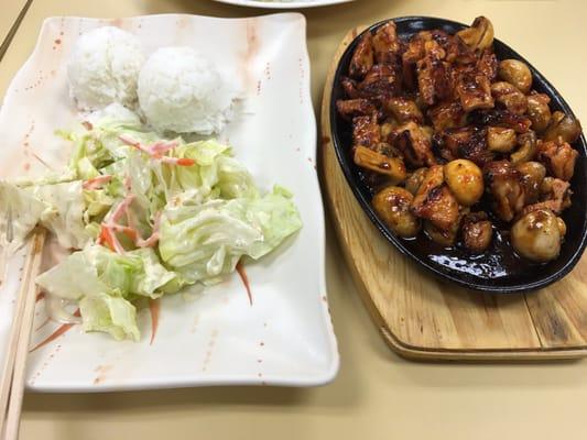 My favorite..spicy teriyaki chicken with mushrooms.