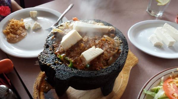 The carne asada molcajete.