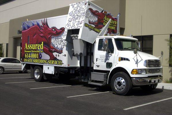 We have a large fleet of on-site shred trucks to service our customers.