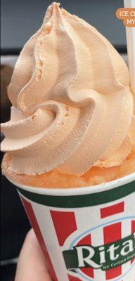 Island Fusion Italian ice with Orange Cream Custard