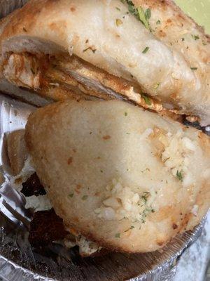 Garlic bread sandwich