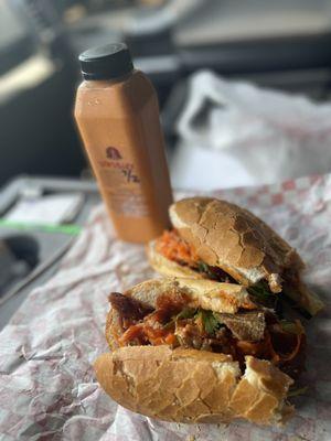 Bahn mi  With Classic Thai Tea