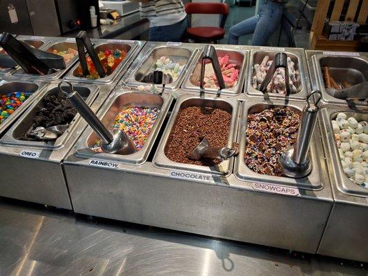 Part of toppings bar