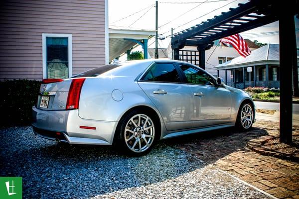 2008 Cadillac CTS-V Sedan with Solar Gard Window Tinting installed by Glass Wrap in Pensacola, FL.