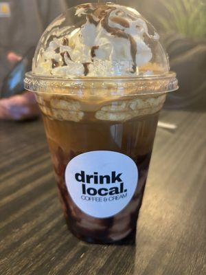 Chocolate Strawberry coffee float