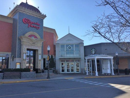 The closest entrance to our store will be Cheesecake Factory Parking Lot