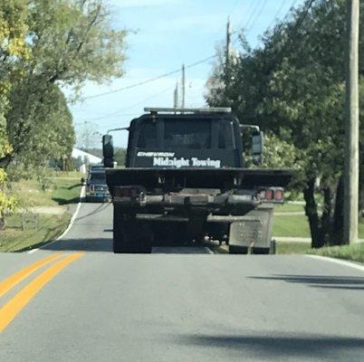 Moments after tossing trash out on Hwy 53 near La Grange KY