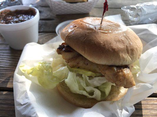 Grilled chicken sandwich (not bland!)