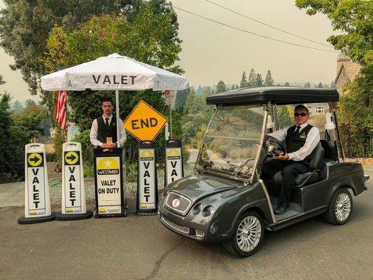 Valet Parking and Golf cart shuttle service at Danville, CA