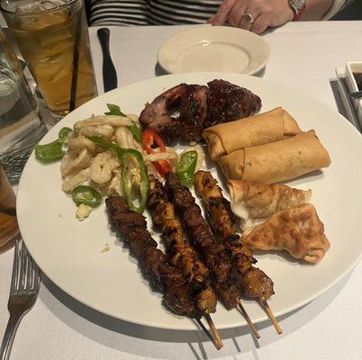 Tasty appetizer plate for two.