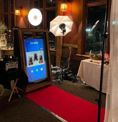 Magic Mirror Booth with Red carpet