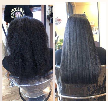 Before and after blowout