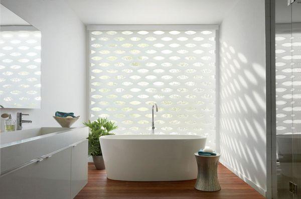 Designer Banded Shades, by Hunter Douglas. As shown: Material: Coastal Color: Villa White