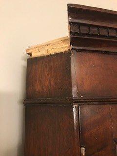 Corner cabinet from England looked like this upon arrival.