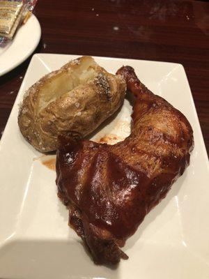 BBQ chicken and potato - pretty good as well.