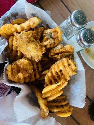 Waffle fries