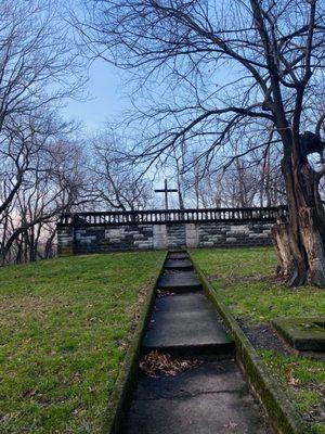 The cemetery.