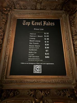 Price list