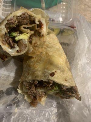 Inside the Carne Asada Burrito