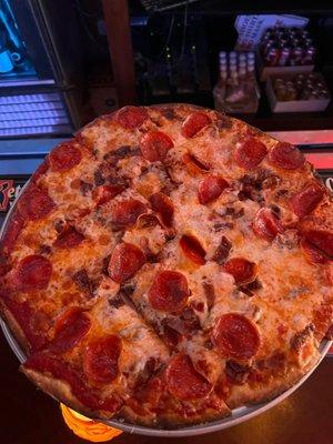 Pepperoni and Bacon Pizza